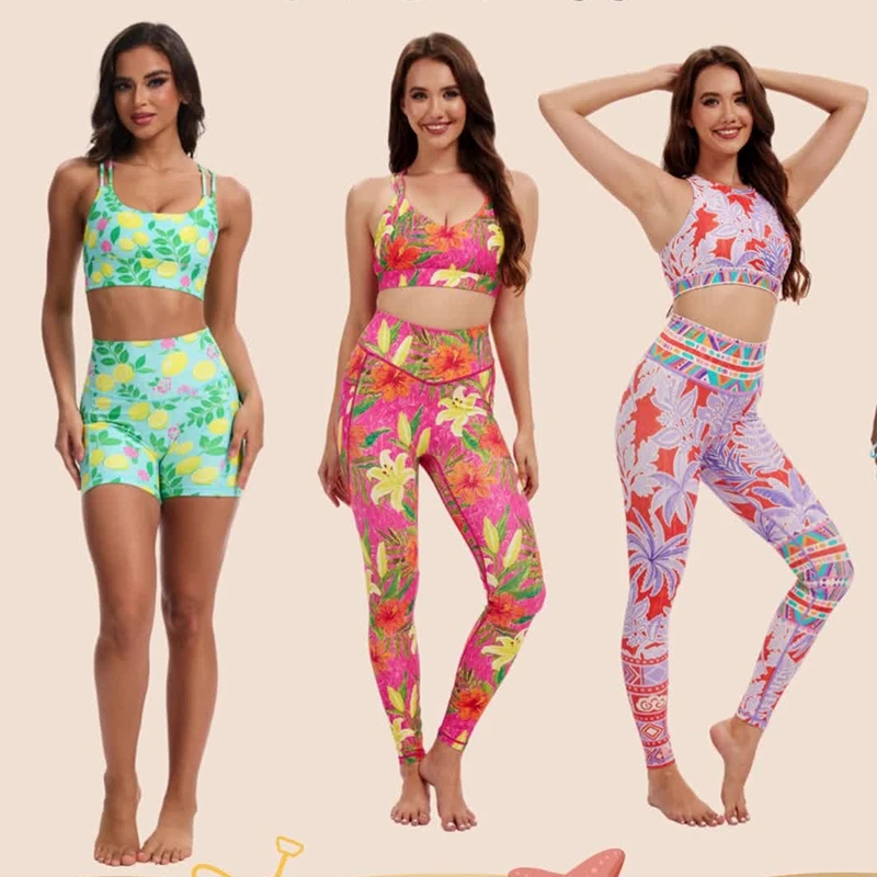 Manufacturer OEM Custom Yoga Sets Sports Bra Gym Top Outdoor Quick-dry Fitness Activewear Women High Waist Leggings Flare Pants