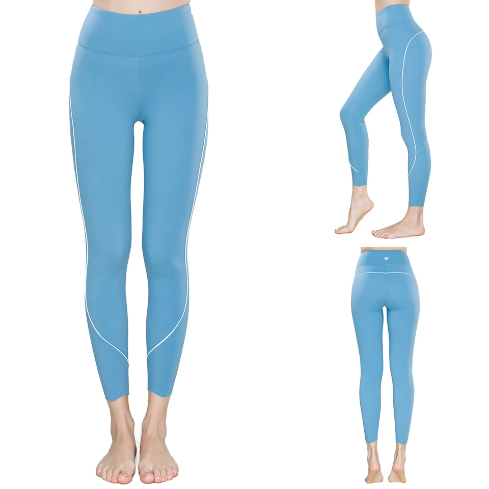 Women's Premium Solid Yoga Pants Leggings High Waist Eco-Friendly Four-Way Stretch Breathable Fabric for Gym Training Running