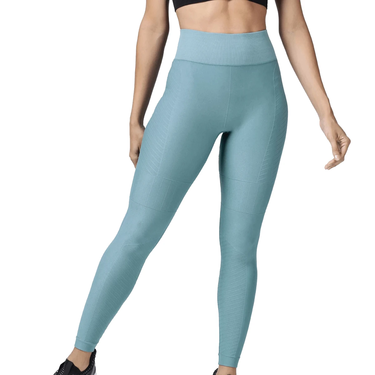 High Quality Customizable Breathable Anti-Bacterial Knitted OEM Sports Leggings Women Mid Waist Yoga Gym Workout Casual Leggings