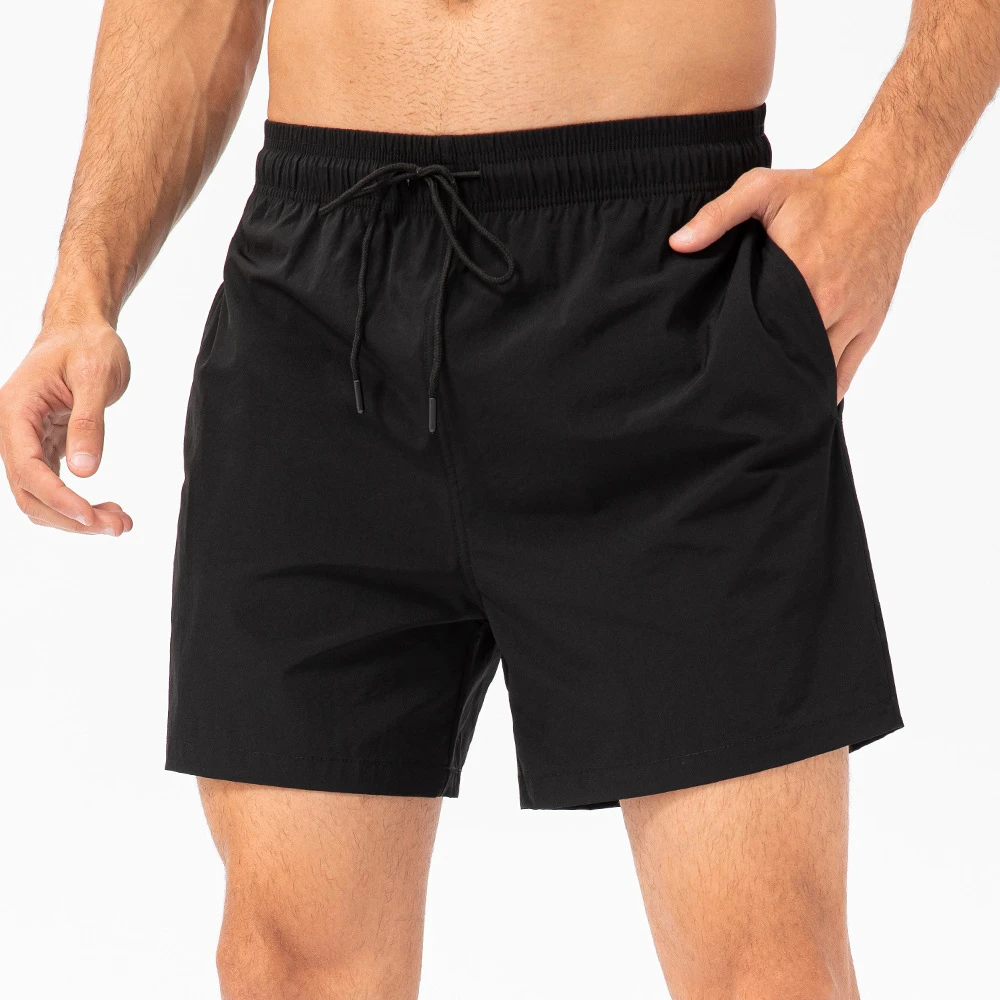 High Quality EU Plus Size Nylon Spandex Quick Dry Breathable Causal GYM Fitness Running Sports Men's Shorts With Lining