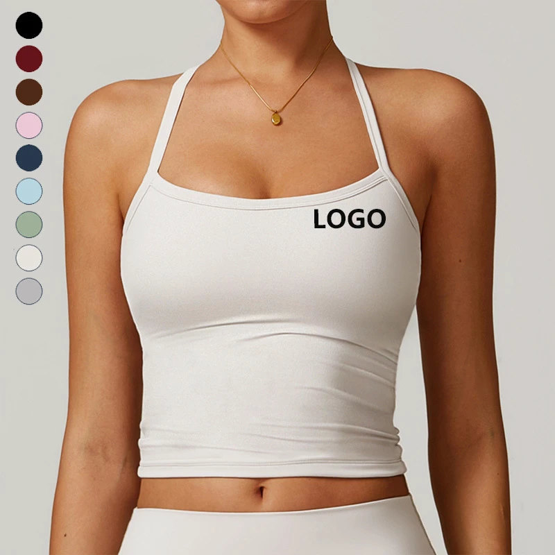 XW-CBX8519 Backless Corset Wholesale Activewear Yoga Clothes Sleeveless Gym Thin Strap Fitness Women Workout Sports Crop Top