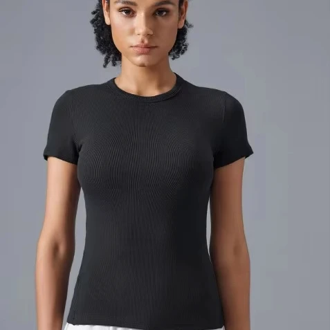 Modal Vertical Stripe Yoga Dress Top for Women
