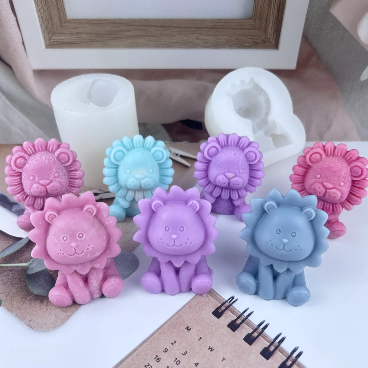 Wholesale 3D lion Candle Silicone Mold Handmade DIY Aromatherapy Candle Resin Silicone Mould