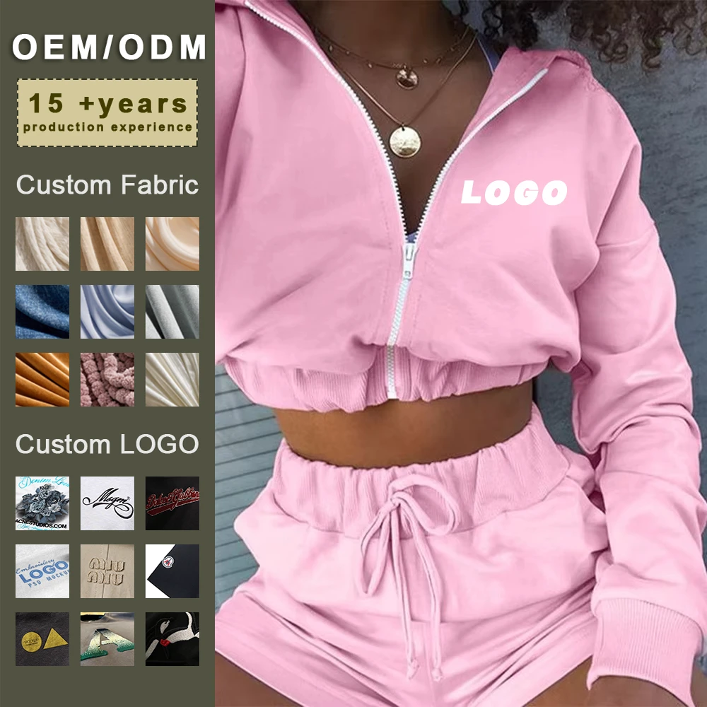 Fashion Custom Women Two Piece Set Sweatpants And Hoodies Casual Sweatshirt Joggers Women'S Streetwear Tracksuit Set