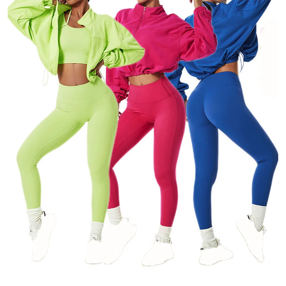 High Quality Seamless Yoga Suit Set Workout Running 2 Piece Fitness Ware Yoga Set Women