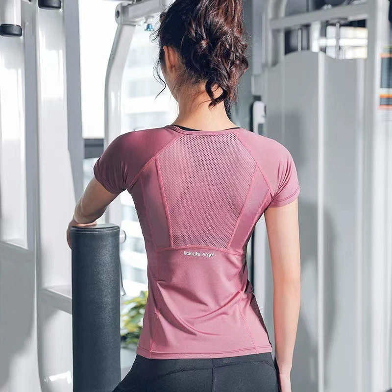 Women's for Sports Short-sleeved Quick-drying Breathable Slim-fit Yoga Fitness Training T-shirt
