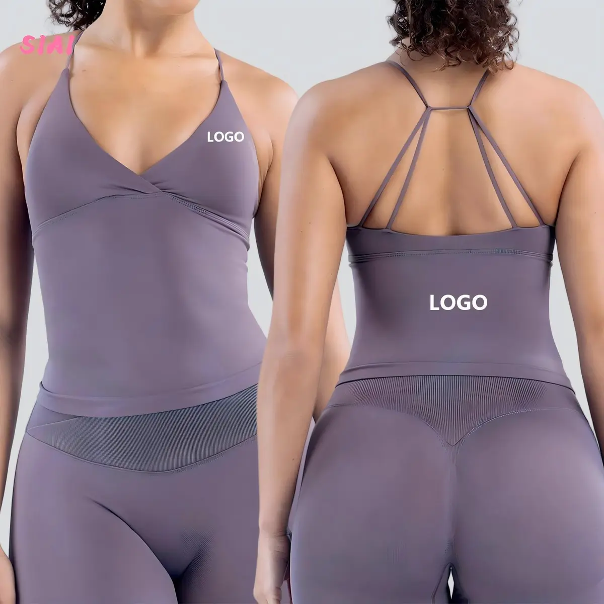 New Seamless Open Back Yoga Top Women Breathable Fitness Workout Shirts Strappy Longline Sports Bra for Yoga Sports