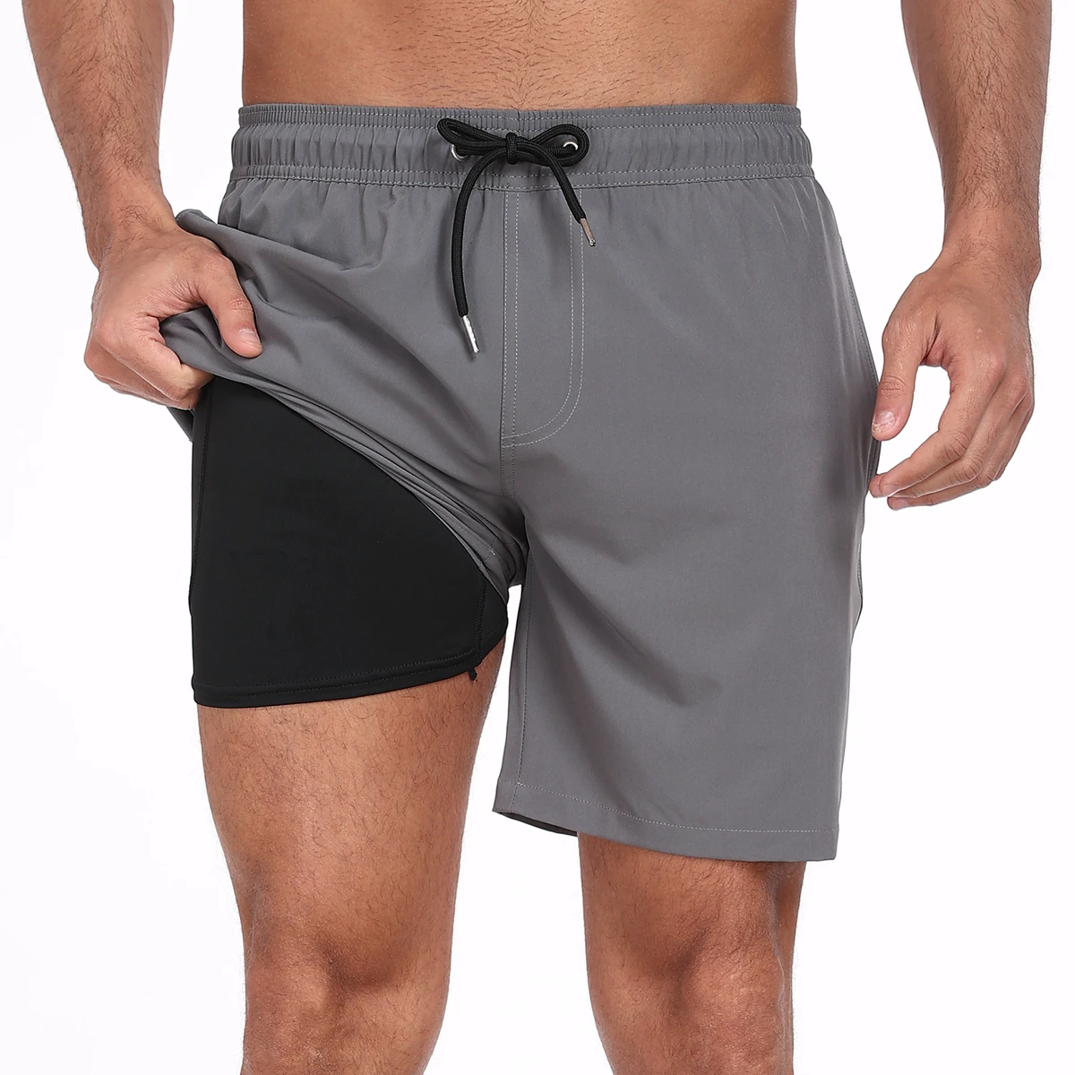 Custom Logo Sublimation Beach Shorts with 4 Way Stretch Fabric