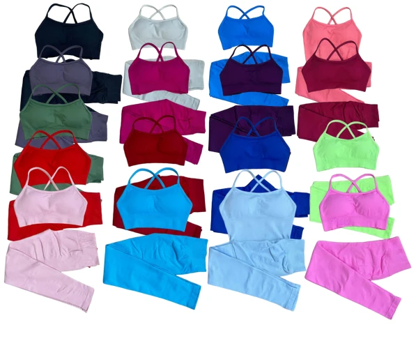 Custom logo Leggings Set Women Seamless Yoga Set Backless Tank Tops High Waist Scrunch Suit Fitness Clothing Gym Sportswear