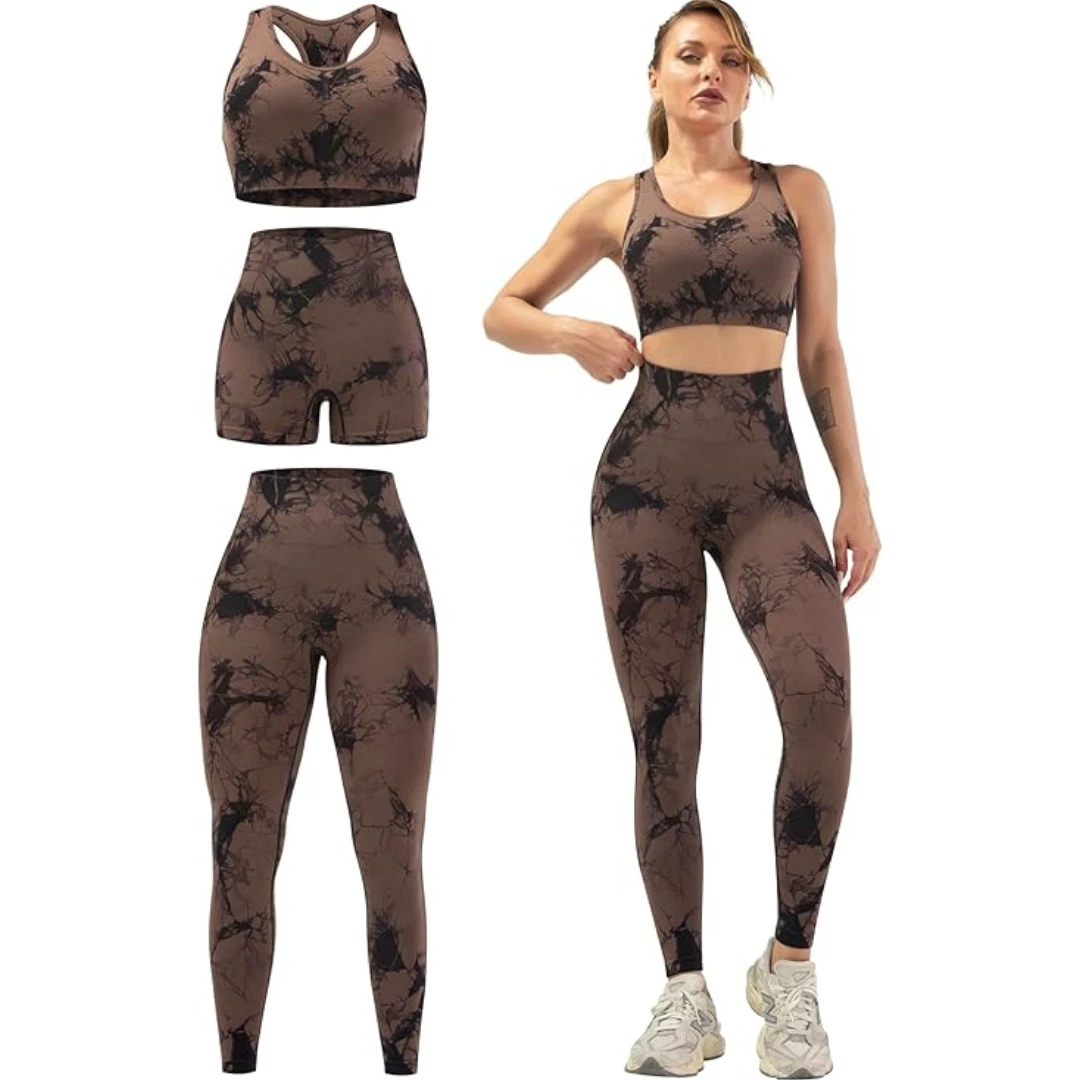 Yoga Clothes Women's 2-Piece Workout Set High Waist Shorts & Sports Suit for Gym Pilates Yoga & Running Workouts