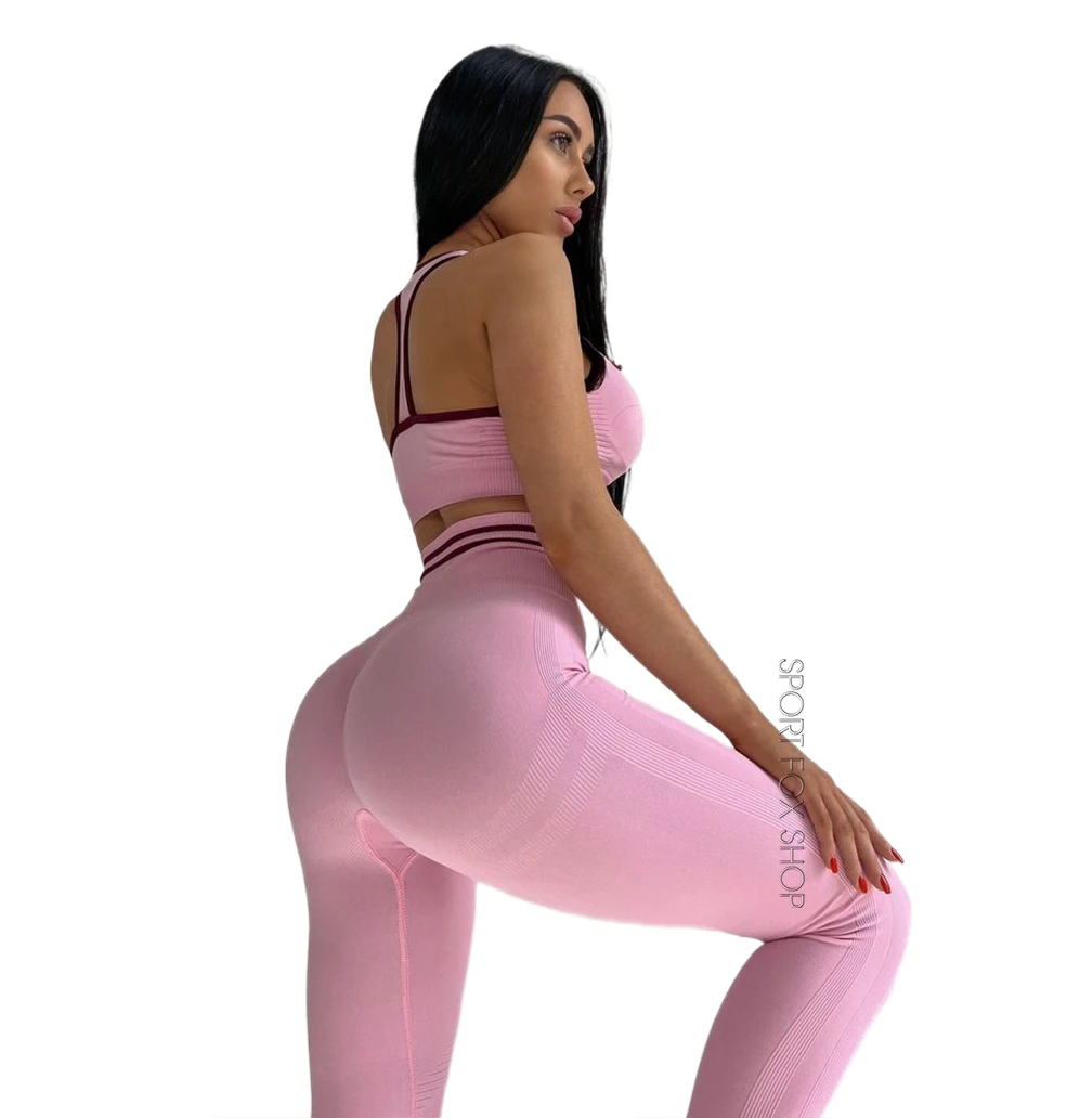 Wholesale Fitness Yoga Wear 2 Piece Active Wear Set Women Gym Multi Strap Open Back Sports Bra Front Cross Over Mini Shorts Set