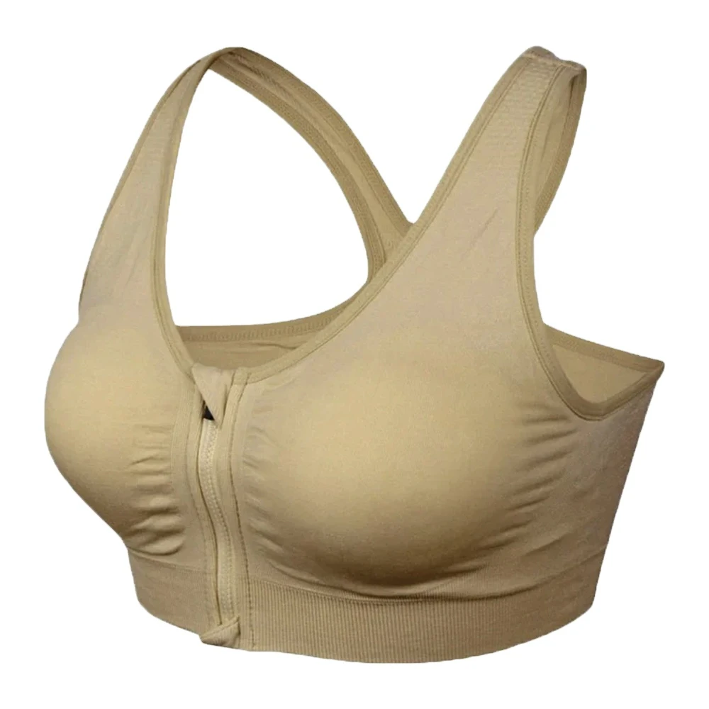 Wholesale Women's High Support Adjustable Strap Removable Pads U-NECK Simple Front Fitness Yoga Sports Bra Breathable Quick Dry