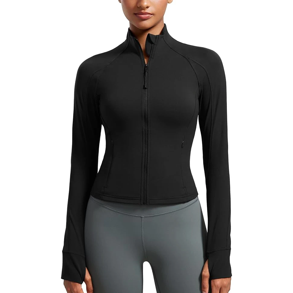 Open Front Yoga Cardigan Women Skinny Fit Long Sleeve Spandex Nylon Breathable Sweat-Wicking Workout Layering