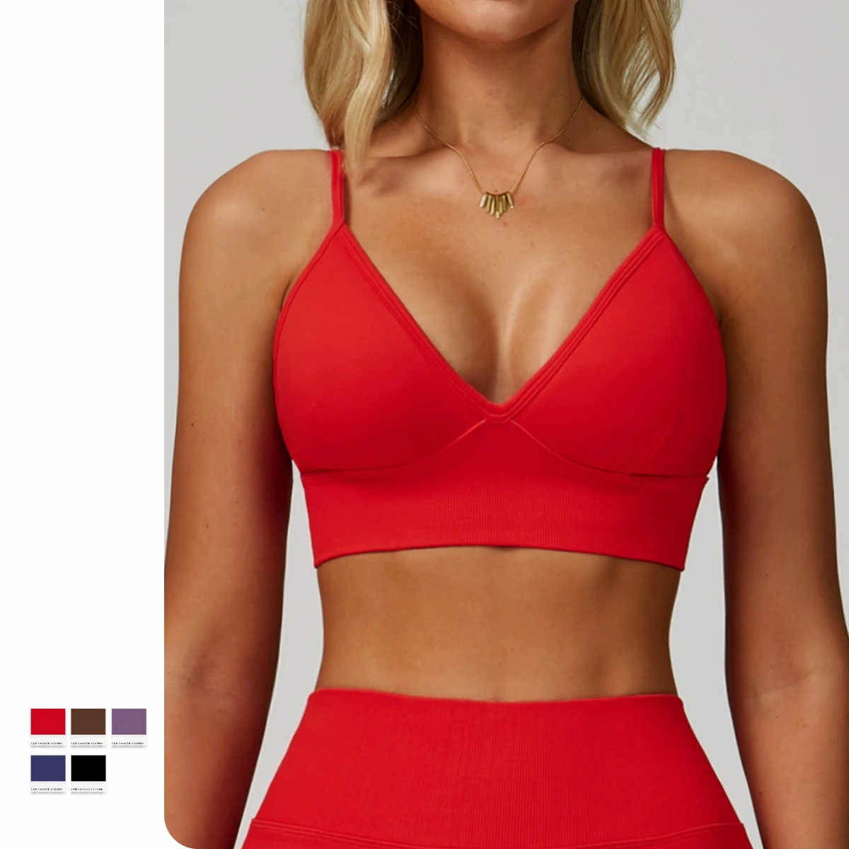 Women's Custom logo Nylon Spandex Light Seamless Soft Gym Workout Sport Yoga Bra Top Fitness for Girls