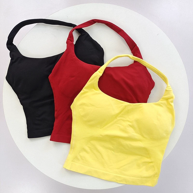 Women's New Breathable Sleeveless Gym Exercise Yoga Tank Tops Activewear Singlet Workout Vest Backless Sports Shirts for Running