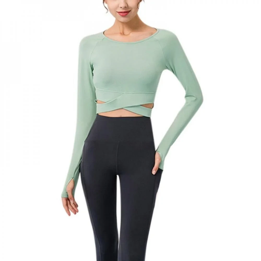 Women's Quick Dry Spandex/Polyester Yoga Top and Fitness Sets Solid Style Printed Design Full Sleeve Sportswear