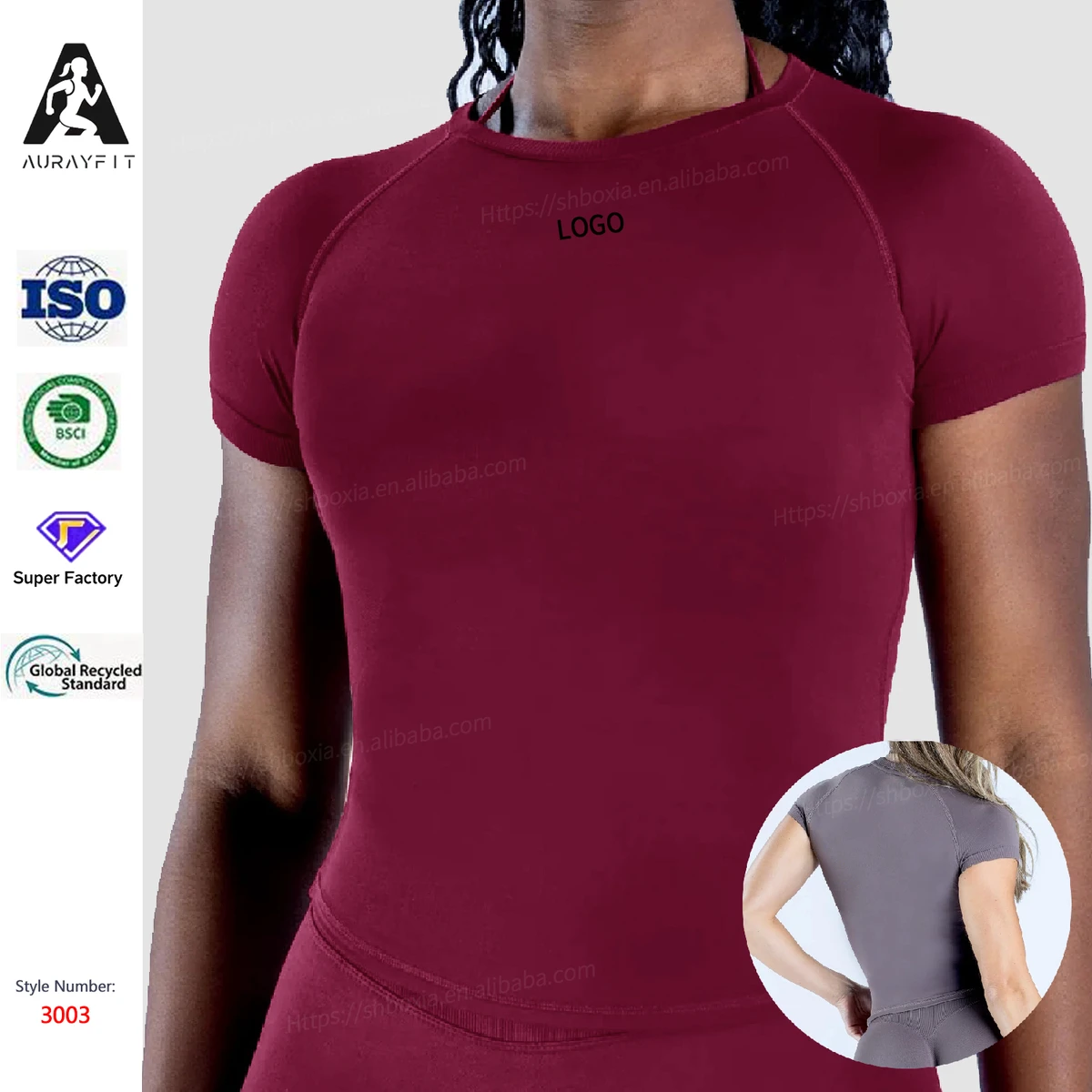 Seamless Yoga Short-sleeve High-elastic Moisture-wicking Tight-fitting T-shirt Slim-fit Suitable for Outdoor Sports