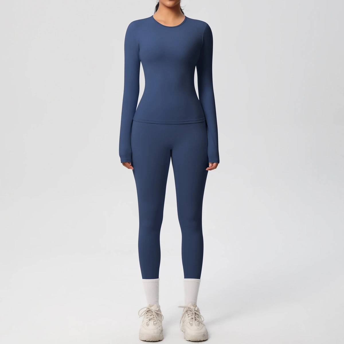 New Seamless Long Sleeve Women Yoga Set Gym Workout Wear Sports Outfit Tracksuit Yoga Activewear Yoga Set Custom