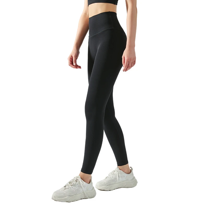 High Waist Elastic Waist Yoga Pants Quick Dry Fitness Sports Leggings 100% Nylon Lightweight Full Length Print