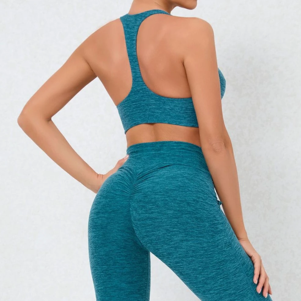 Women Tight Yoga Sets Quick Dry Running Sports Set Fitness Bra Leggings Set