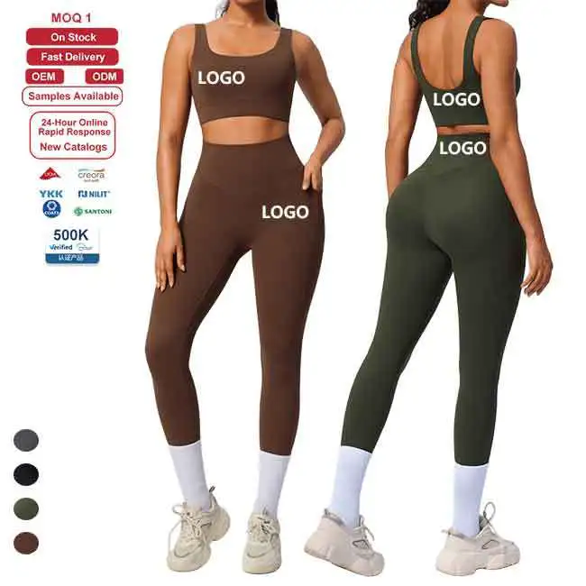 Womens Soft Stretch Yoga Apparel Gym Pilates Running Fitness Training Lightweight Comfortable Exercise Top and Pants Workout Set