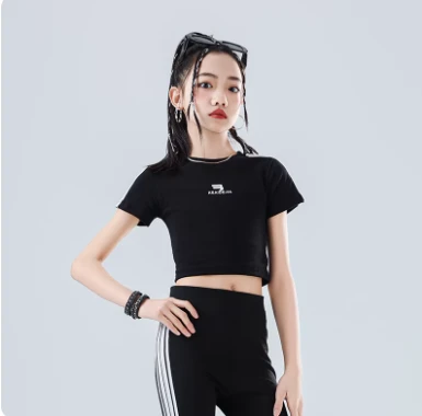 Wholesale 2 Pieces Gym Girl Sports Outfit Color Blocking Quick Dry Kids Yoga Set Dance Wear Activewear Running Workout Clothes