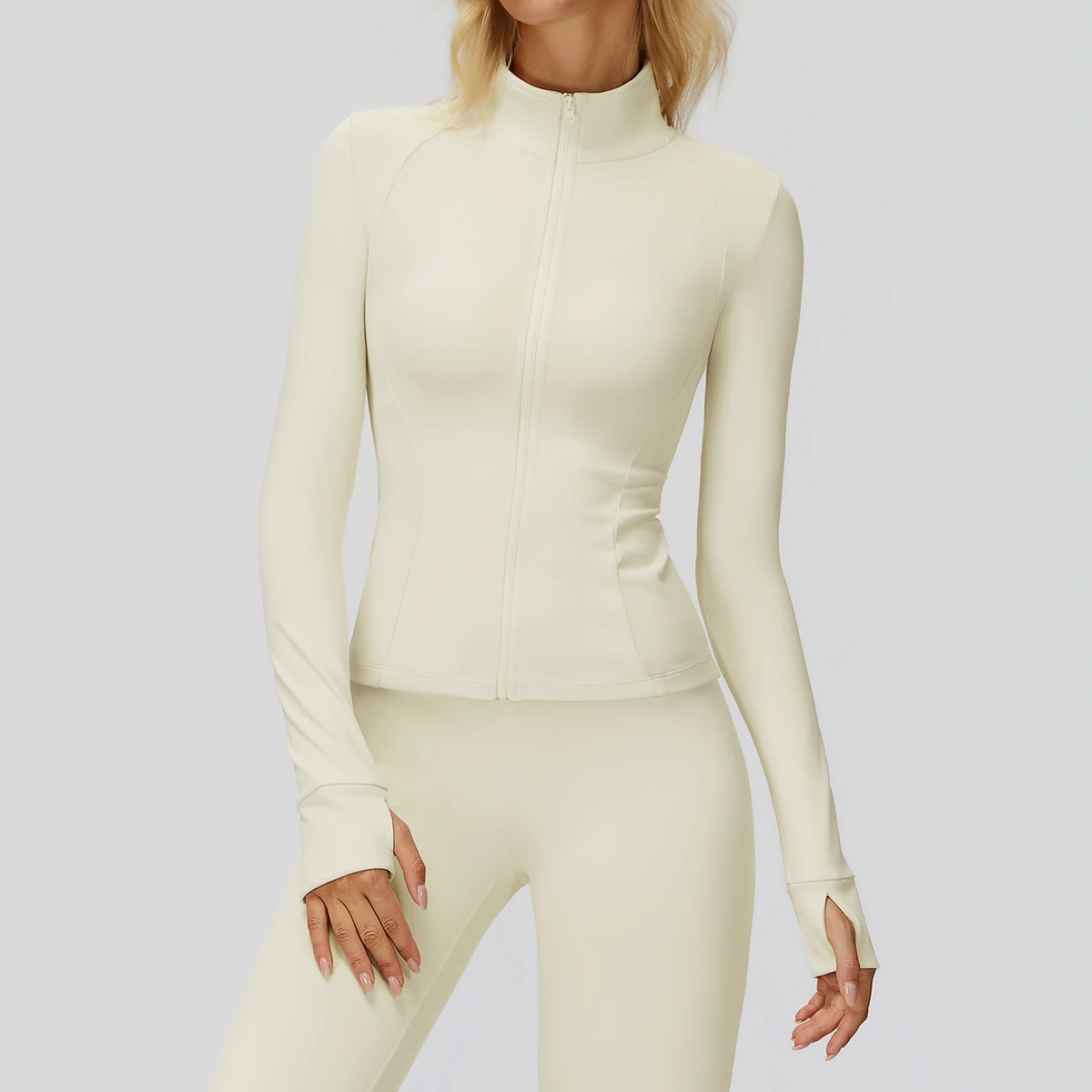 Customized Breathable Yoga Top Long Sleeves Personalized Slimming Style Design Women Sexy Stylish Sweat-Wicking Four-Way Stretch