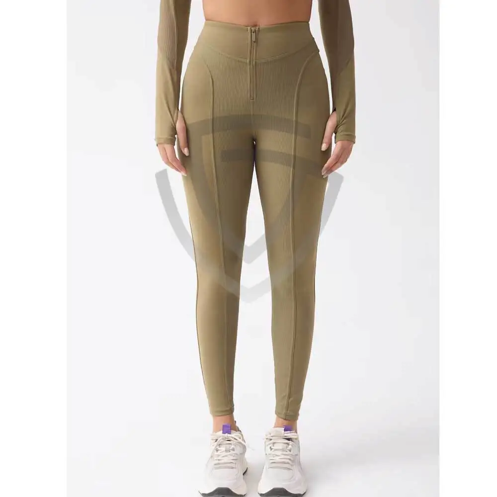 Top Selling Women's Solid Gym Workout Leggings High Quality Adult Size Elastic Waist Yoga Breathable Eco-Friendly Tummy Control