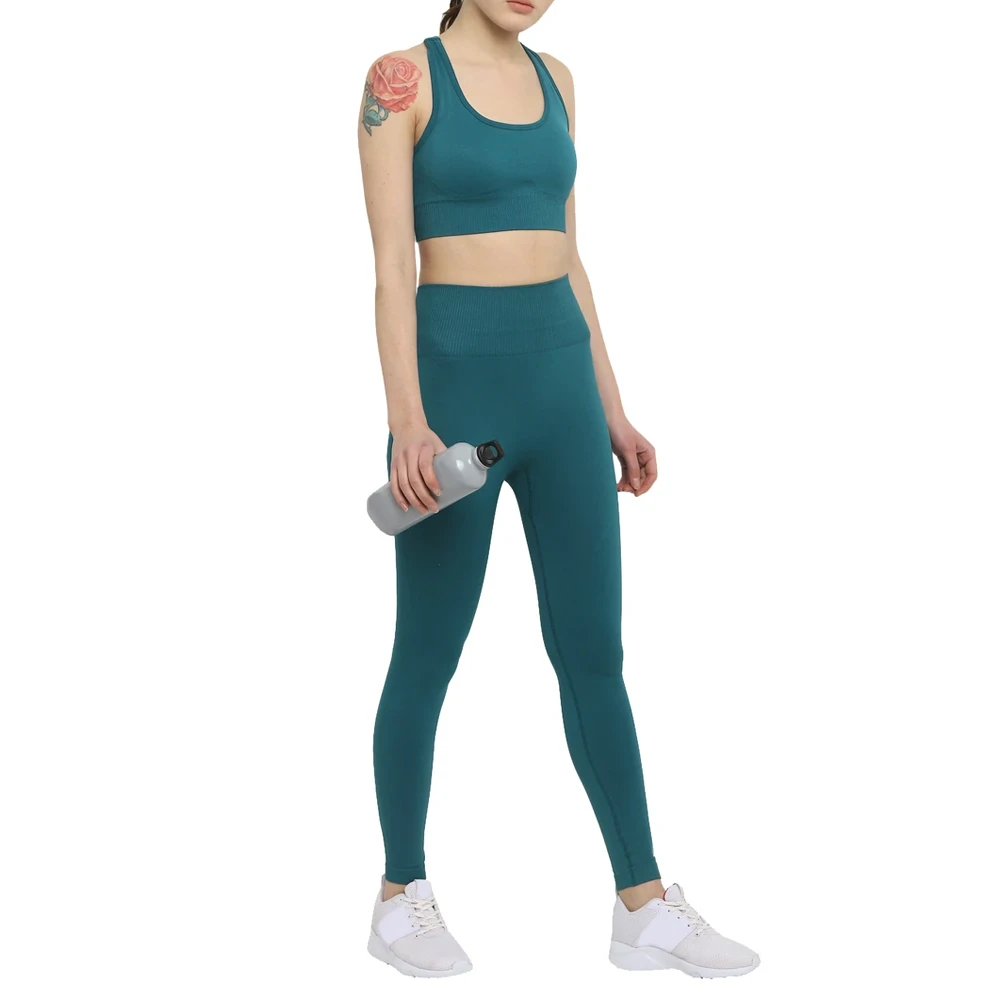 Women's Plus Size Solid High Waist 2-Piece Yoga Set Breathable Eco-Friendly Quick Drying High Quality Gym Fitness Workout
