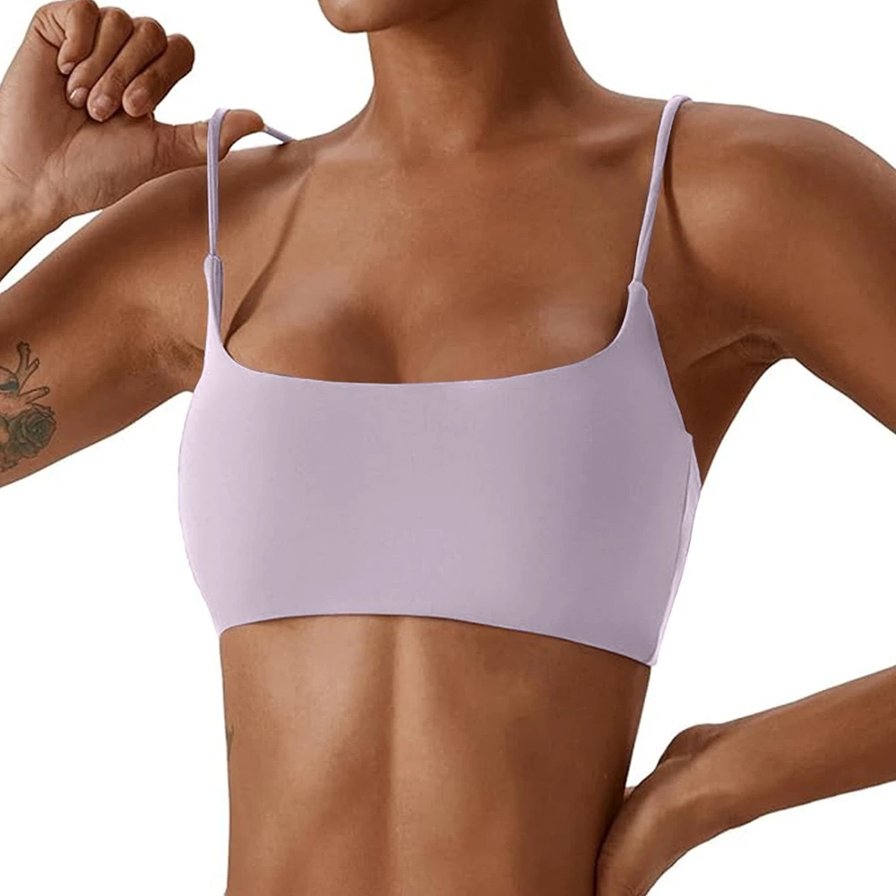 High-end Lavender Girls' Sports Running Bra Shockproof Support Breathable Quick-dry Fabric Plus Size Four-Way Stretch
