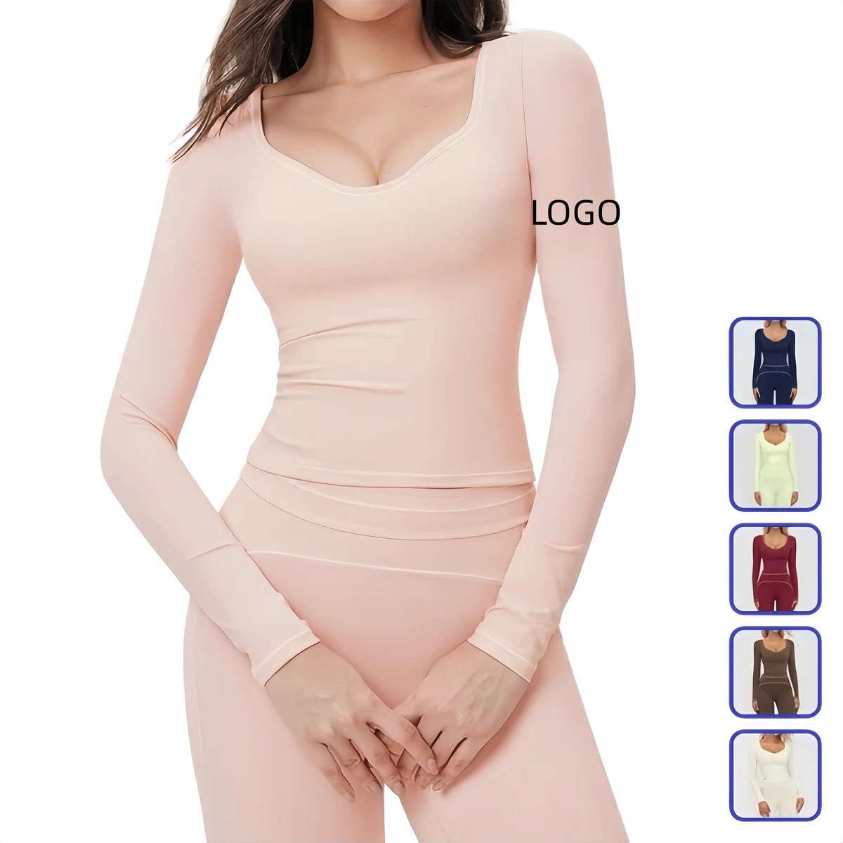New Design AL Women's Autumn Top Color Blocked V-neck Long Sleeved Slim Fit Elongated Hem Top Breathable Fitness Yoga Sportswear