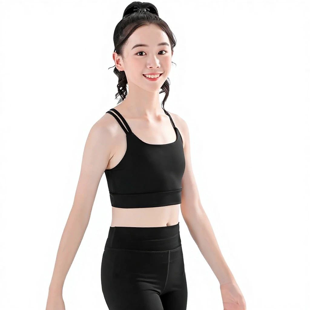 Cheer Leading Girls' Yoga Suit Sports Running Shorts Bra Children's Fitness Dance Training Two-piece Set Yoga Sets