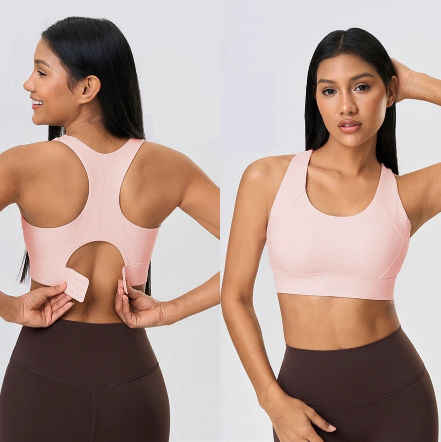 Fast Shipping Women Gym Bra Breathable Racerback Shockproof Fitness Bras Back Adjustable High Impact Yoga Sports Bra