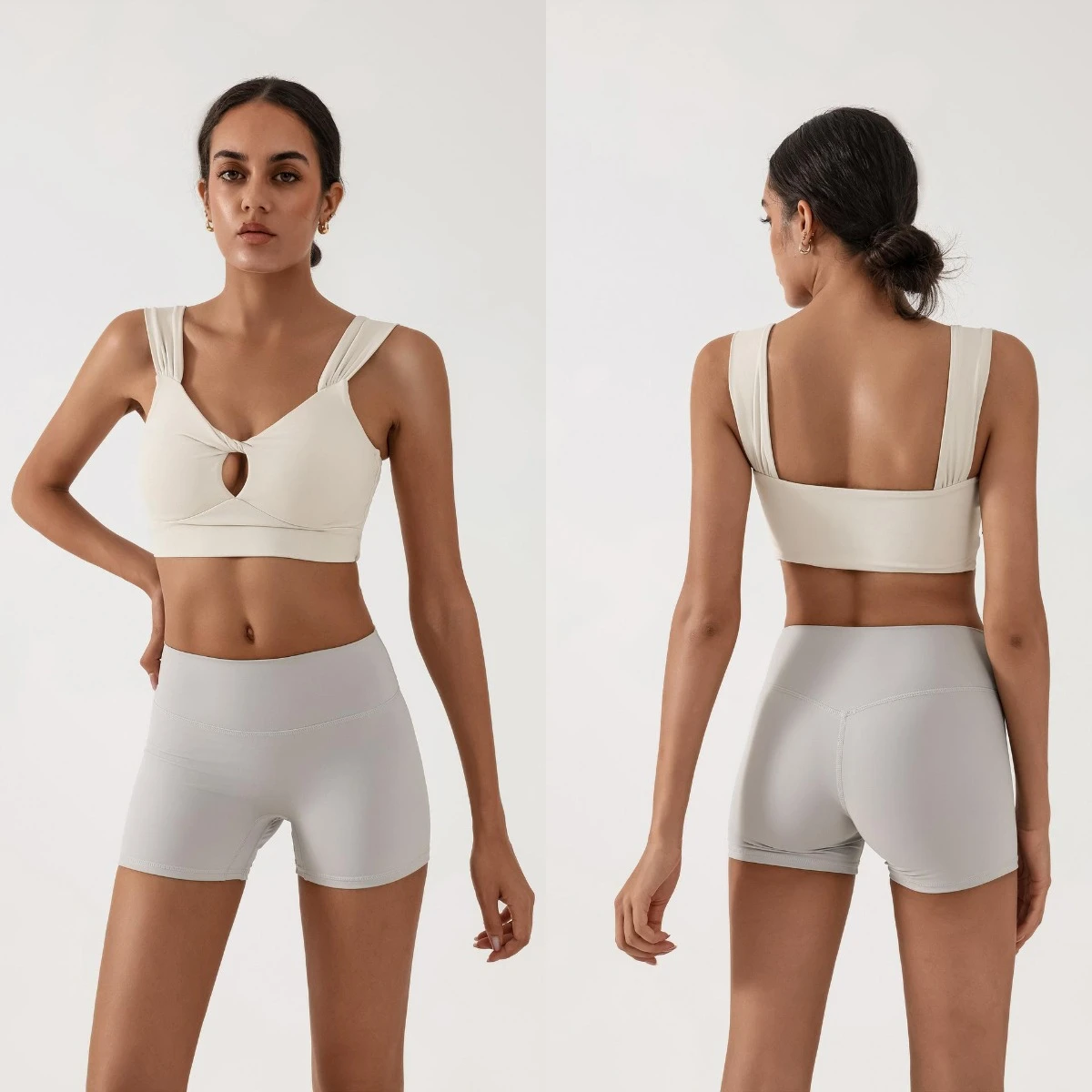 Gym Bra Factory Custom Backless Sports Bra Wholesale Metal Ring Square Neck Yoga Crop Top Gym Fitness Women ODM OEM Workout