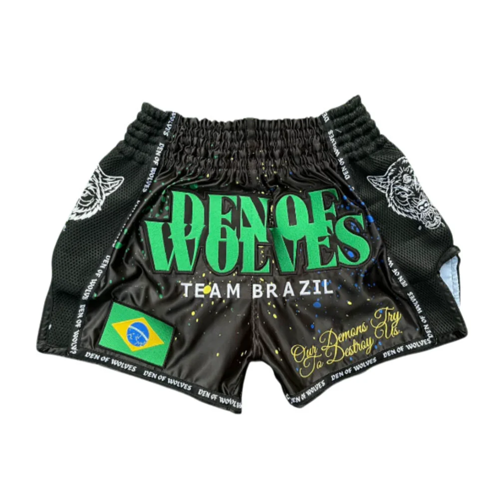 Wholesale Casual Knitted Oxford Fabric Quick Dry Breathable Stretch Lightweight Durable MMA Boxing Muay Thai Kickboxing Shorts
