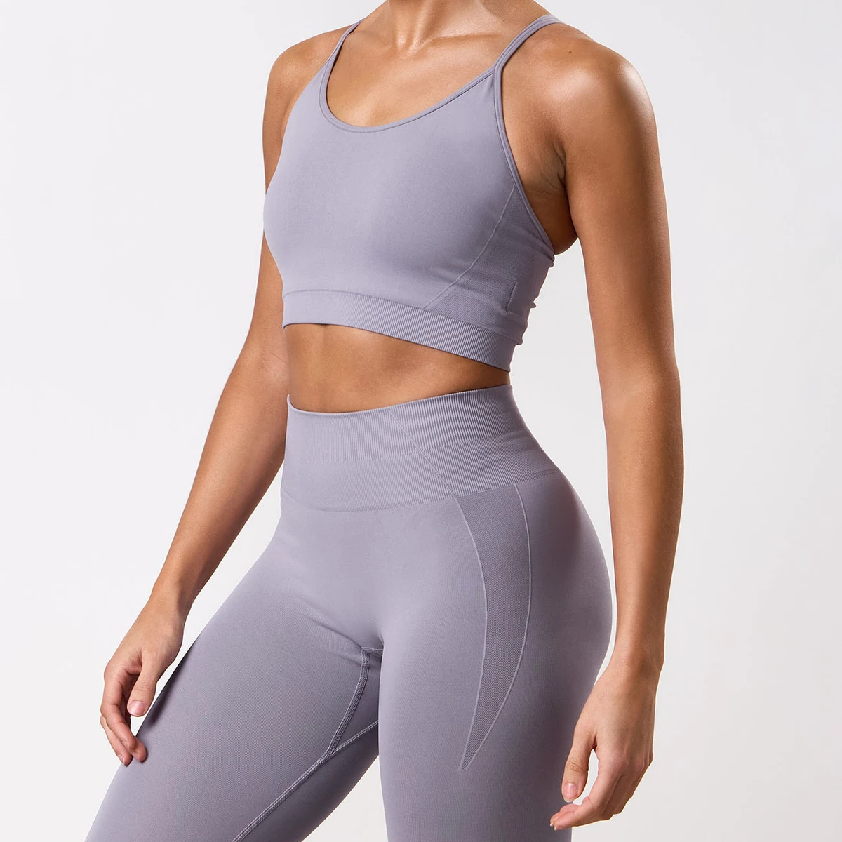 Premium Quality Seamless Sports Bra High Impact Outdoor Running Jogging Cross Back Straps Sports Bra