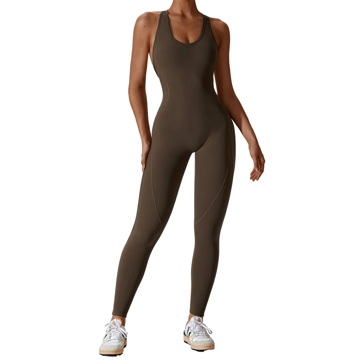Body-hugging body-hugging yoga dress with hollow back High elastic one-piece yoga suit