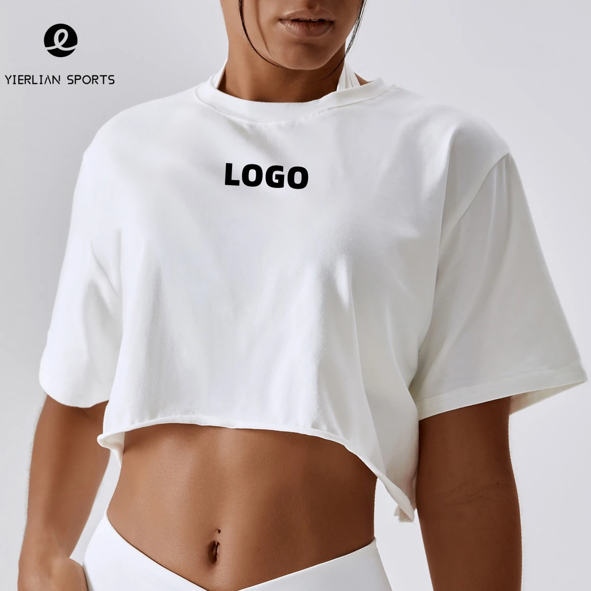 Women's Outdoor Fashion Running Loose Crop Top Sports Yoga Short Sleeve Crop Tops Tee Women Active Wear Shirt for Women Gym