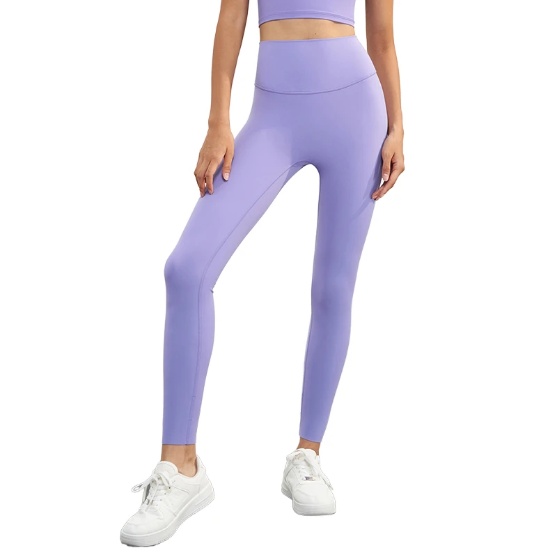 Women High Waist Lightweight Yoga Pants Workout Fitness Sportswear Adult Fitness Leggings Spandex/Nylon Solid