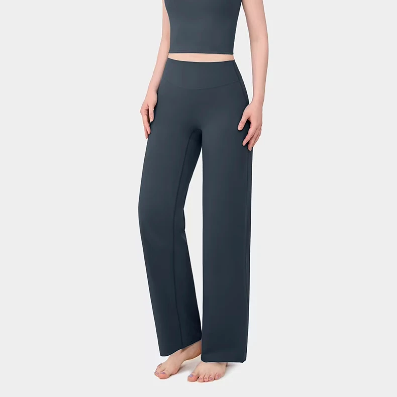 Loose Straight-leg Yoga Pants, Women's Slimming High-waist Sports and Fitness Pants