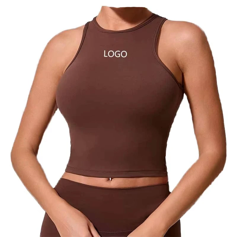 RUIQUWIN Women's Casual Sports Vest Breathable OEM Yoga Top with Striped Sleeves Yoga Wear for Women