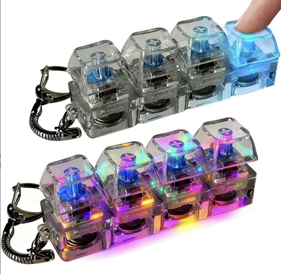 Hot Selling Designer Portable Relieve Stress Switches Stress Release Toy Keychain for Backpack or Gift Use