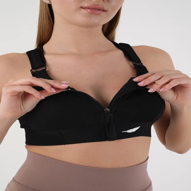 Girls' Plus Size Seamless High- Sports Bra Y-Line Straps Removable Pads Running Gym Workouts Breathable Compression Front