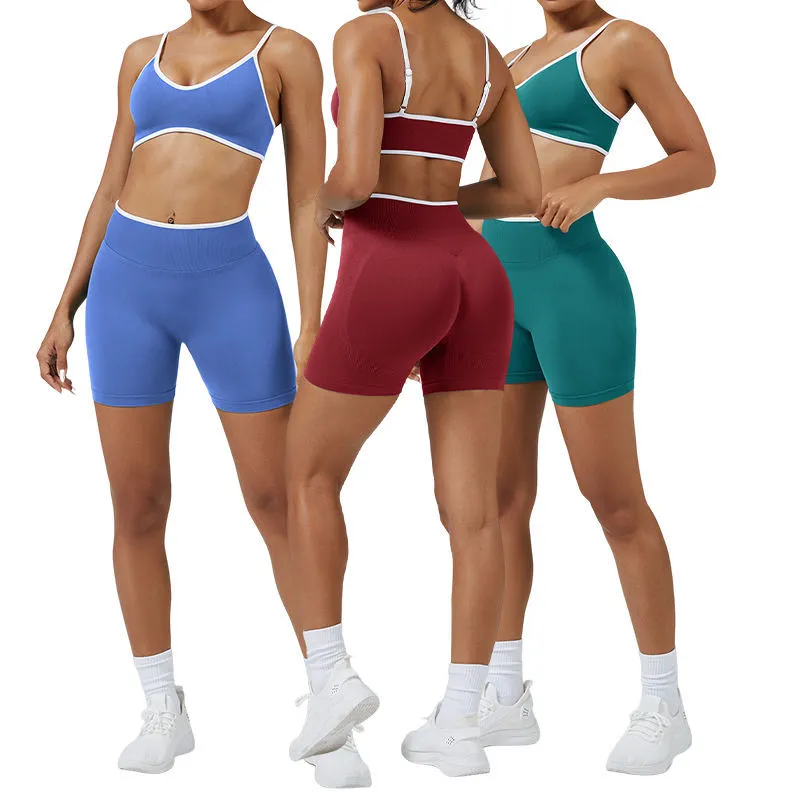 High Quality Quick Dry Breathable Gym Workout Training 3 Piece Outfit Custom Logo Sports Fitness Yoga Sets for Women