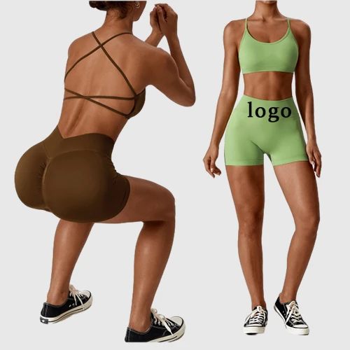 Light Weight Seamless Sports Yoga Bra for Running Gym Yoga Sets Fitness Women High Quality Hot Selling Athletic Custom Logo