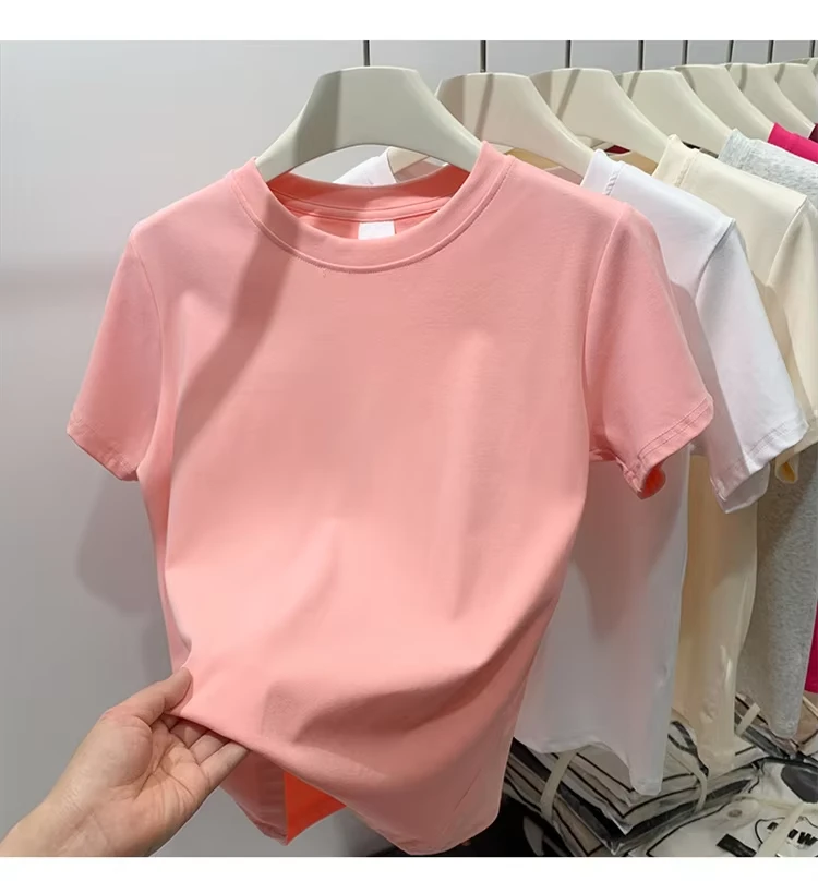 Custom Women's Round-Neck T-Shirt Quick-Drying Fitness Top Slim Fit Yoga Wear with Short-Sleeved Women's T-Shirt