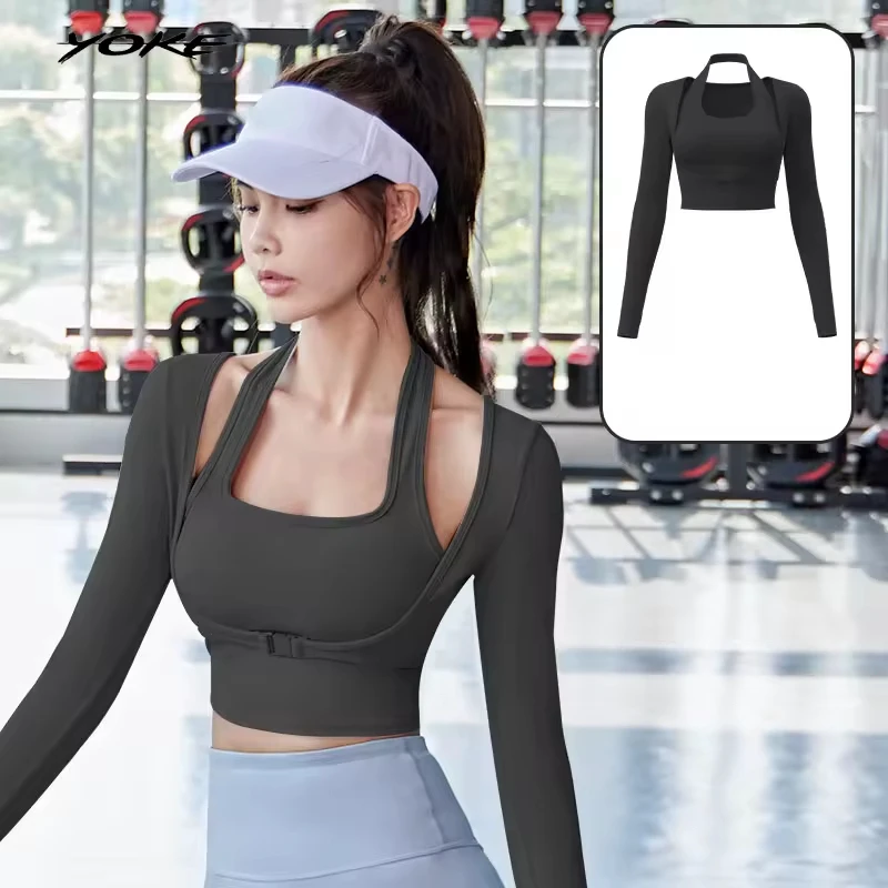 Women's Long Sleeve Yoga & Running Shirt Breathable Gym Workout Top with Thumb Holes New Spring Fitness Wear