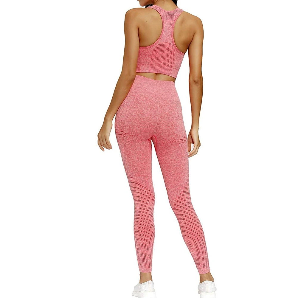 Custom Women Yoga Set Seamless Gym Wear Fitness Workout Clothes Sports Bra High Waist Leggings