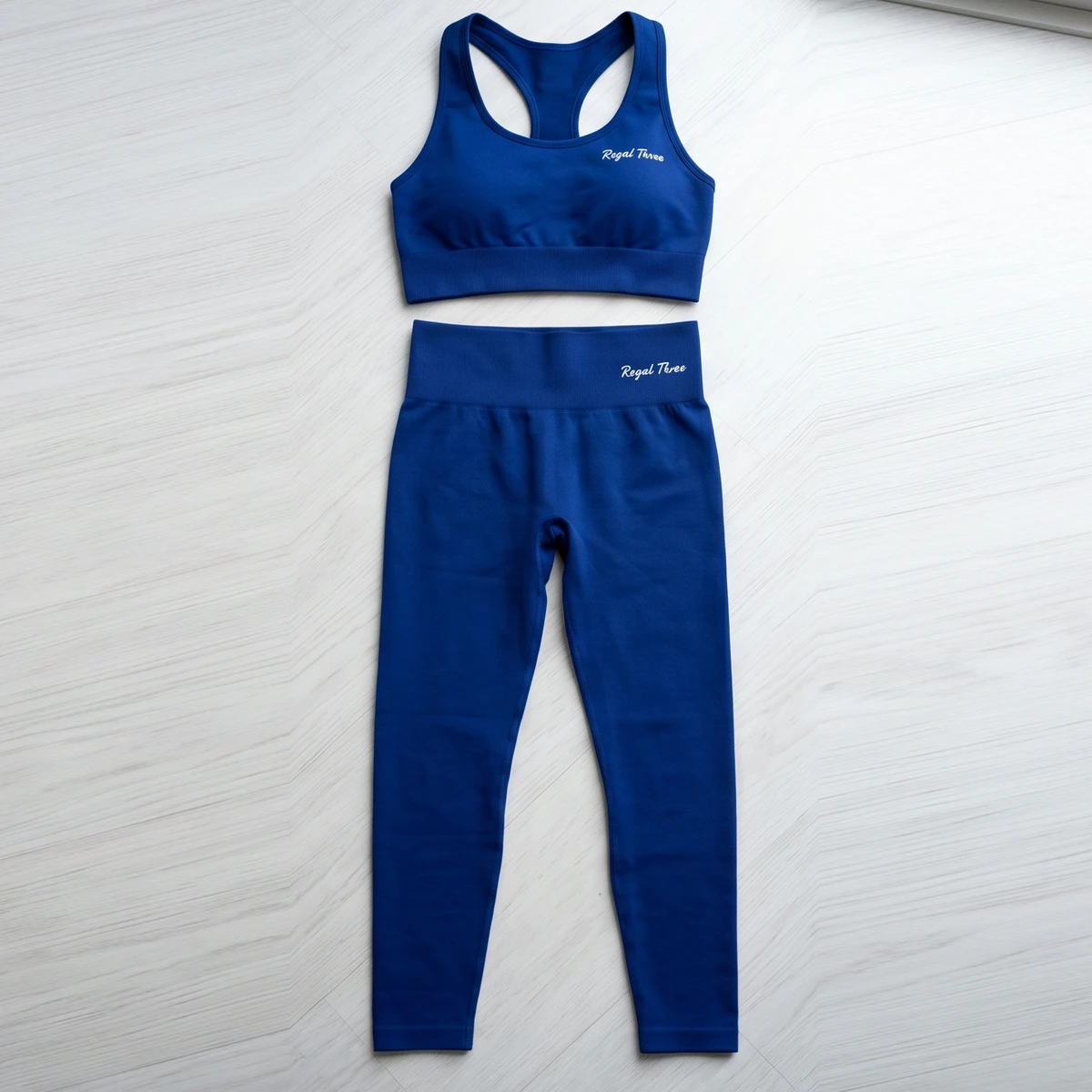 Regal Three Yoga Set Women Racerback Bra Top High Waist Full Length Leggings Seamless Athletic Wear 2 Piece Set Yoga Legging Bra