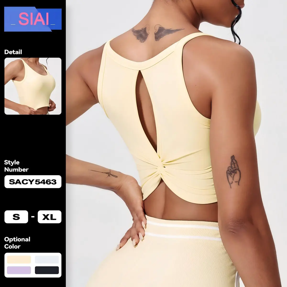 New Fashion Sexy Plus Size Women Yoga Bra Sweat-absorbing Quick-drying Sports Top Slimming Skin-friendly Fitness Tank Top Front